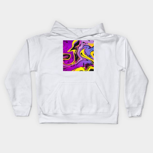 Primuem Colorful Marble Inkscape Kids Hoodie by TheSkullArmy